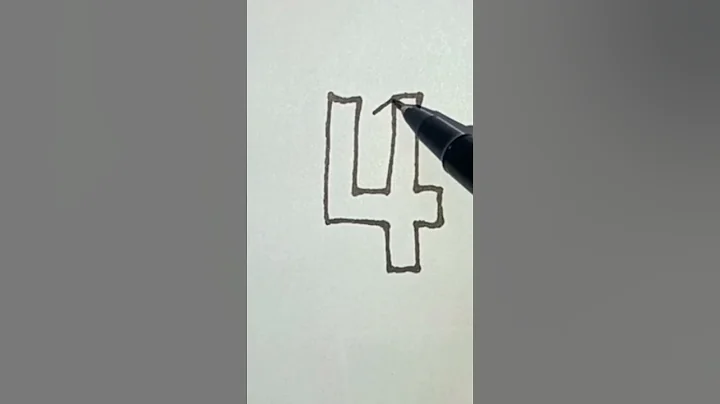 3d Number 4 | 3d Calligraphy art #shorts #satisfying #satisfyingvideo #trendingvideo