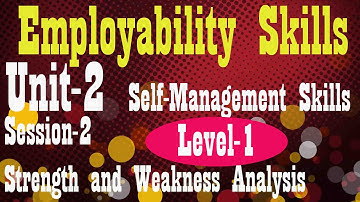 Level 1 Employability Skills Unit-2 Ch-2 Strength and weakness Analysis