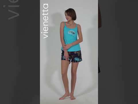 Купить Хлопковый летний комплект с шортами VIENETTA 4083096319 в Украина в Lingerie.ua - Одяг для дому та відпочинку, Видео 1
