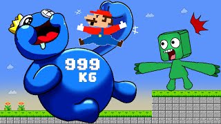 Mario & Rainbow Friend Escape vs the Giant Super Sized Blue 999KG Maze | Game Animation