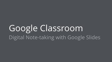 Digital Notes with Google Slides and Classroom