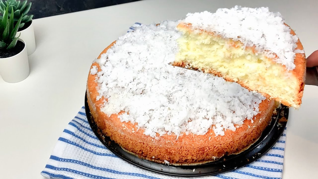 TORTA AL COCCO 🥥 SENZA GLUTINE E SENZA LATTOSIO! Sofficissima e Deliziosa!