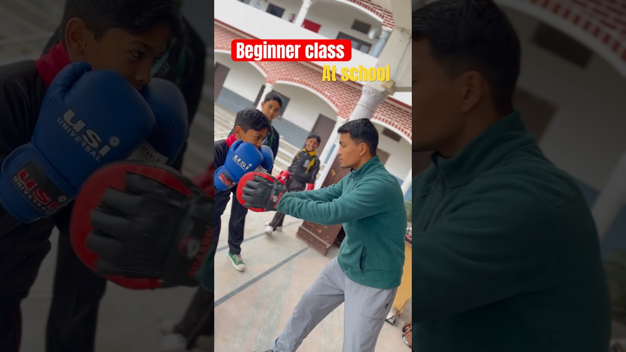 Beginner class boxing at school #viral #boxing #mma #vial