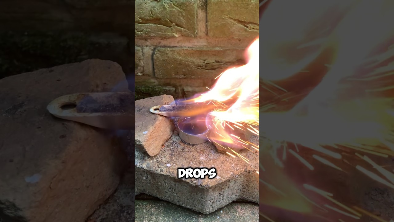 Purple sparks from Ethanol drops 🔥⚡️