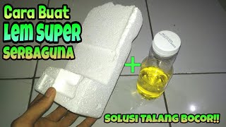 Cara menempel Styrofoam nama dengan lem khusus