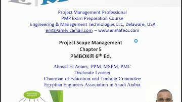 PMP 6th Ed - Chapter 5 - Scope - L1 - El Antary