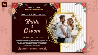 How to Make Wedding Invitation Card Design in Adobe Illustrator 2022