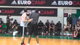 Kevin McHale teaches post play at adidas Eurocamp