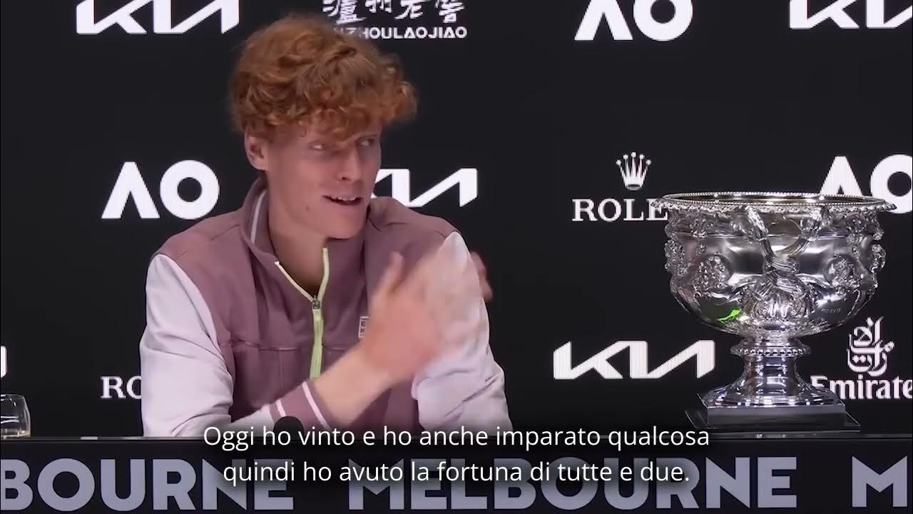Intervista Sinner vincitore Australian Open 2025 YouTube
