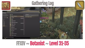 FFXIV Botanist Gathering Log Level 31-35 - A Realm Reborn