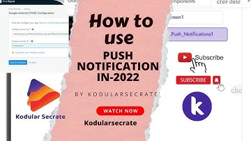 How to use Push notification in Kodular in 2022 | Send Any Notification in your app.