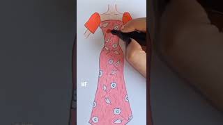 #fashion #sewing #fashion_sketch #art #design #dress #ازياء#خياطة #رسم(MF)mary️