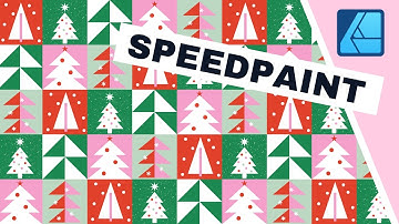 Affinity Designer iPad Christmas checkered pattern step by step process video