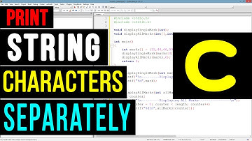 C Program to Print String Characters One By One using Loop