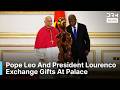 Pope Leo XIV, Angola President Lourenço Exchange Gifts In Luanda Palace | DRM News | AK1F