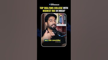 BBA & BMS Course Are Trending | Top Indian Colleges for BBA & BMS with Best ROI Revealed 🏫| #shorts