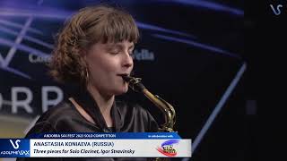 ANDORRA SAX FEST 2023: Anastasiia Koniaeva (Russia) plays Three pieces for Clarinet, Igor Stravinsky