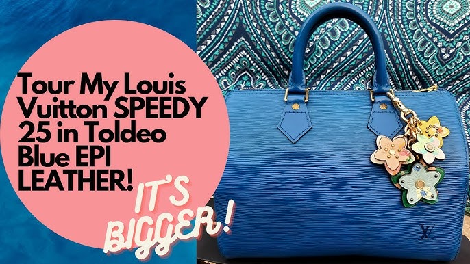 Louis Vuitton Toledo Blue Epi Leather Soufflot Bag