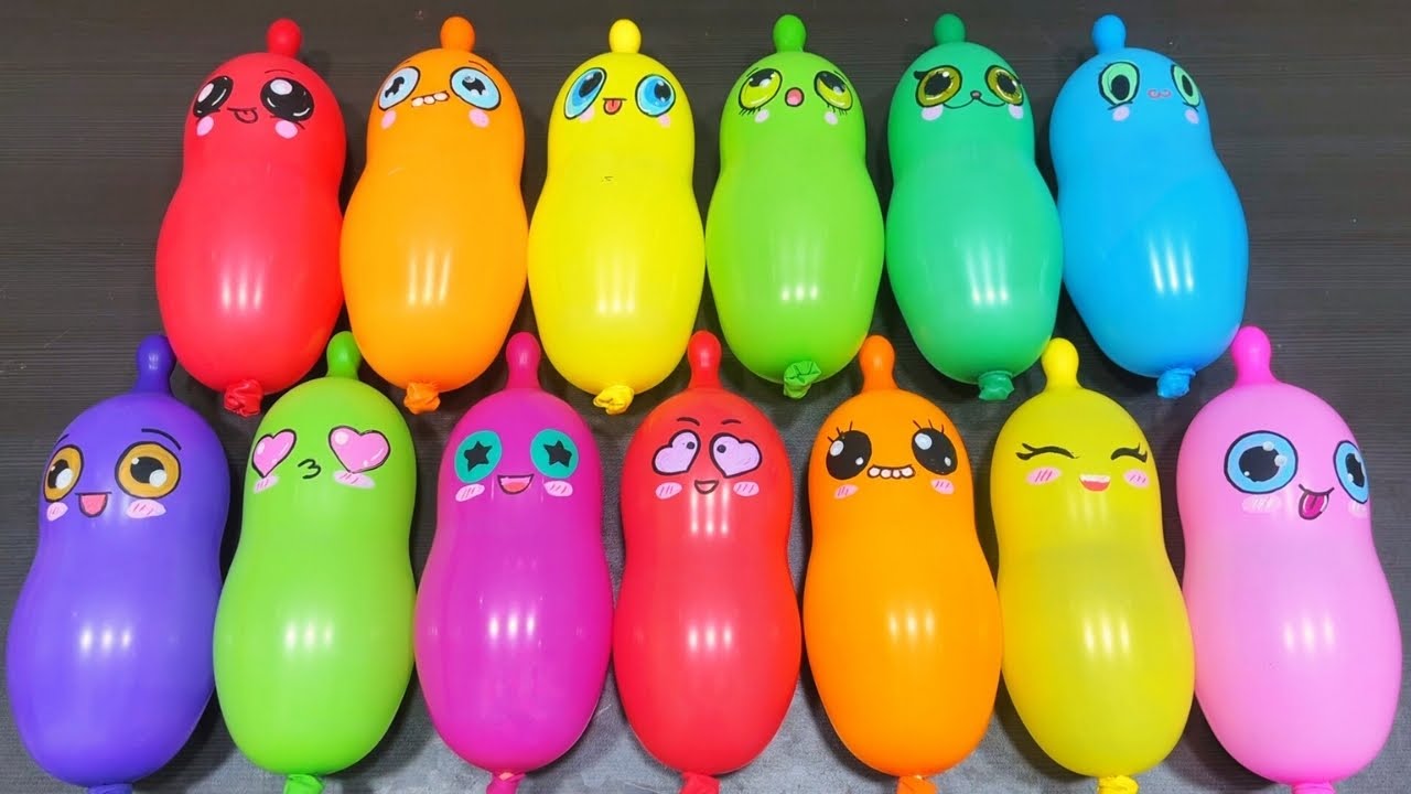 Funny Balloon Characters Slime: Making Crunchy Pastel Blue Floam #54