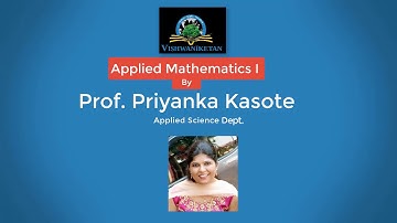 VIDEO 14: Applied Mathematics - AM-I : Ex 5 on Linear equations by Prof. Priyanka Kasote.