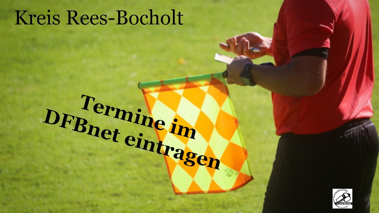Termine im DFBnet eintragen - YouTube