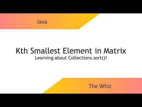 Kth Smallest Element in a (Sorted) Matrix