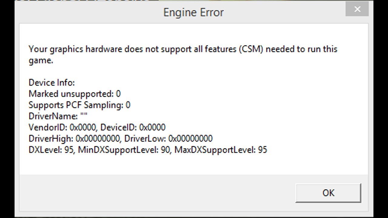 Graphics card is not supported