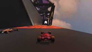 Trackmania: Obsidian Highrise - A good attempt (purple skin) vs World Record (GBR) vs my PB (SVN)