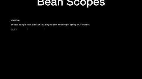 SPRING INTERVIEW QUESTIONS Bean Scopes