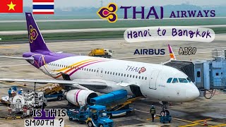 Thai Airways TRIP REPORT |Economy class| HAN 🇻🇳 to BKK 🇹🇭 Is it worth it ? | Airbus A320| March 2024