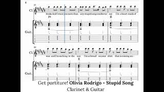Olivia Rodrigo - Stupid Song (Clarinet Solo & Guitar Accompaniment)