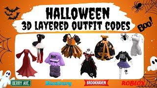3D Layered Halloween Outfit Codes & Links For Girls Brookhaven, Bloxburg & Berry Avenue Roblox