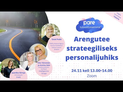 Arengutee strateegiliseks personalijuhiks