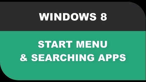 Windows 8 Tutorials - Start Menu and Searching Applications Lesson 01