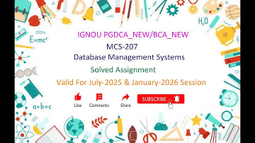 MCS 207 SOLVED ASSIGNMENT | MCS 207 IGNOU Solved Assignment July-2025 & Jan-2026 | IGNOU
