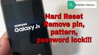 How to Hard reset Samsung J5 SM-J500F. Remove pattern, pin, password lock.