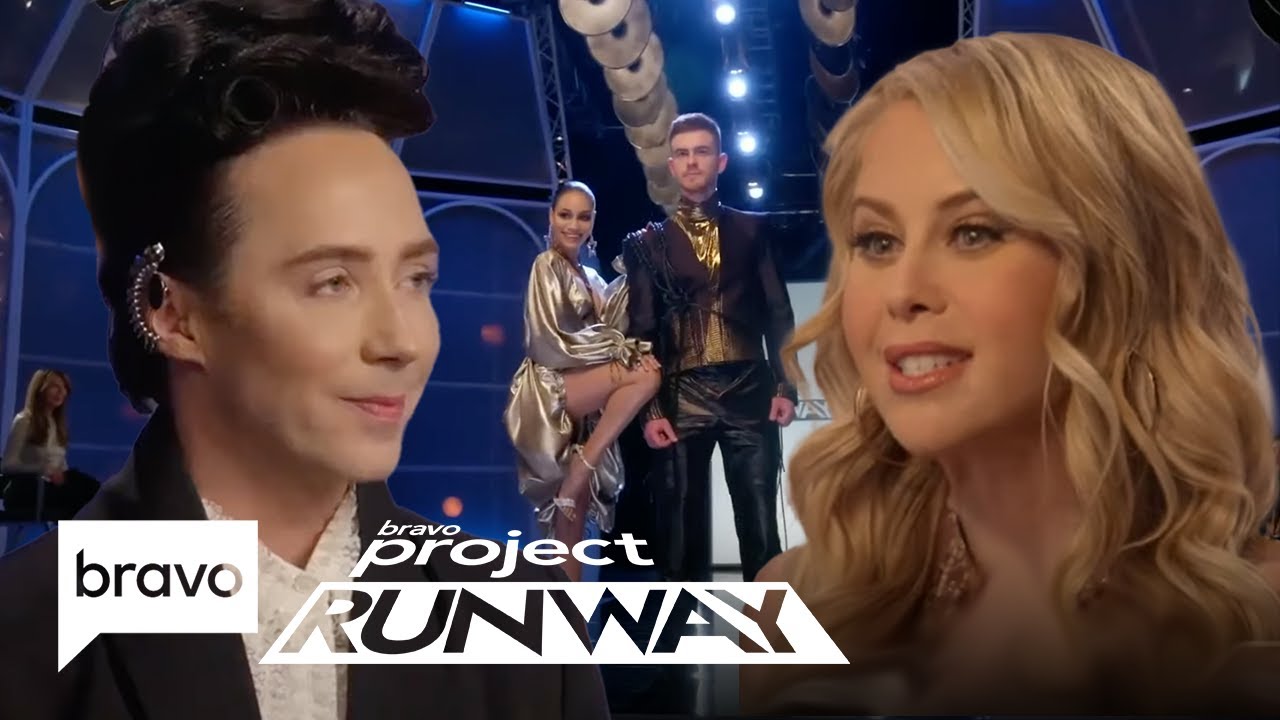 Johnny Weir and Tara Lipinski Stop In for an Olympic Outfit | Project Runway (S19 E5) | Bravo