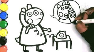 Peppa Pig and Suzy Sheep Talking On The Phone📱 🐷🐑Drawing Painting and Coloring For Kids and Toddlers