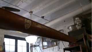 Vintage Wooden Single Scull Rower, Marshall Fields Display Stock