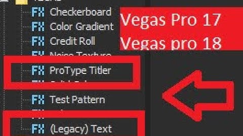 How to showing legacy text and prototype title in vegas pro 17, 18