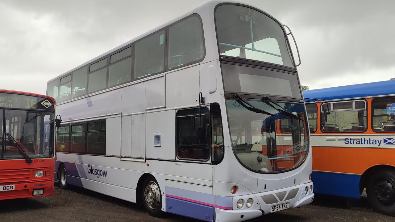 *Lovely kickdown* preserved First Glasgow 32615 Gemini 1 Volvo B7TL (SF54 TKZ)