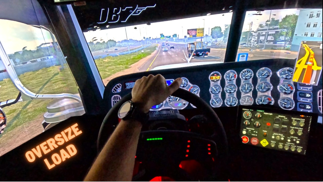 HEAVY HAUL 🔥 BIG CAT 3406E STRAIGHT PIPE | American Truck Simulator | Triple Screen setup