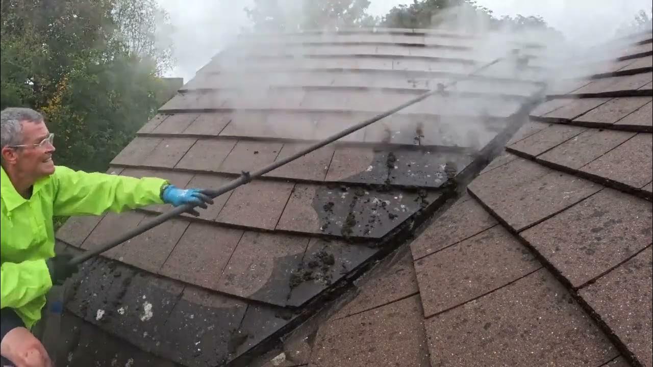 Steam Cleaning a Roof using Watertek Hot Box YouTube