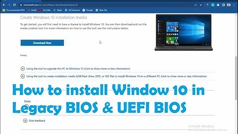 Computer 101: How to Install Window 10 in Legacy BIOS and UEFI BIOS (Tagalog)