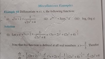 170. Example -44 of Continuity And Differentiability of class 12 NCERT solutions