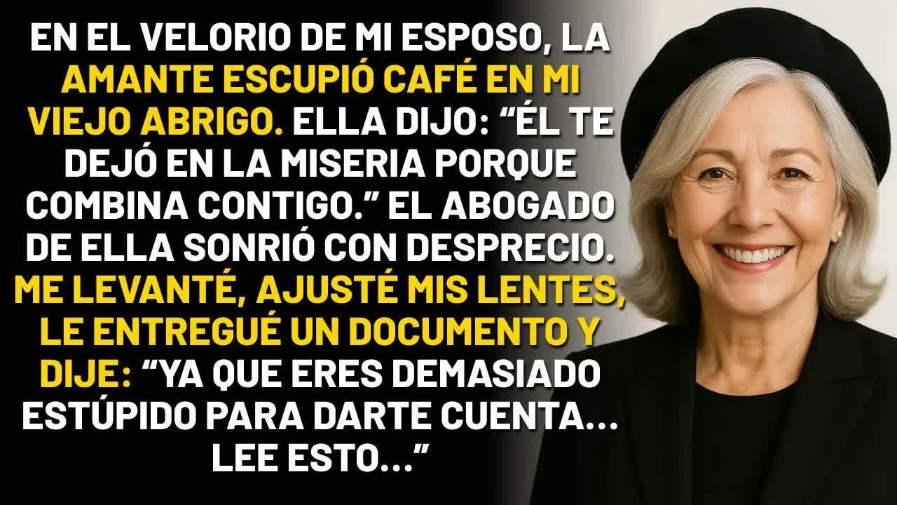 En el velorio de mi esposo, su amante escupió café en mi abrigo： “¡Bienvenida a la vida de pobreza!”