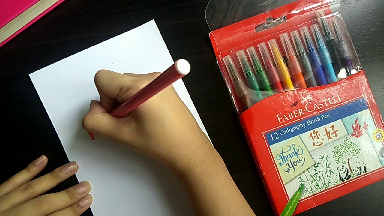 Basic Calligraphy Using Faber Castell Calligraphy Brush Pen | myrrh ...