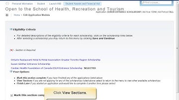 MyHumber: How to View a Student Aid Application