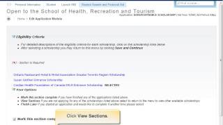 MyHumber: How to View a Student Aid Application