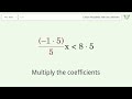 -x/5 less than 8 - Solve linear inequalities with one unknown